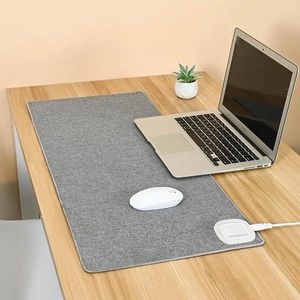 Carpets USB Rechargeable Heated Desk Pad Display Temperature Heating Mouse Warmer Winter Hand Computer
