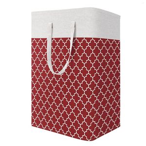 Bolsas de lavanderia de forma dobrável de forma de cubóide cubóide cuboid, armazenando roupas de lanterna de pano feito de estar com alça com alça