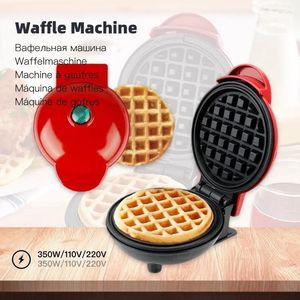 Brödtillverkare Waffle Machine Light Food Breakfast Dispenser Portable Electric Pancake Maker för Mini Donuts Waffreras Sandwich