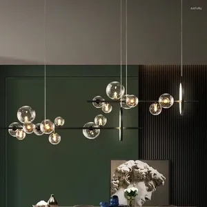 Taklampor modern glas ljuskrona belysning hänge ljuskronor g9 sockets ljus fixtur hem vardagsrum kök inomhus lyster