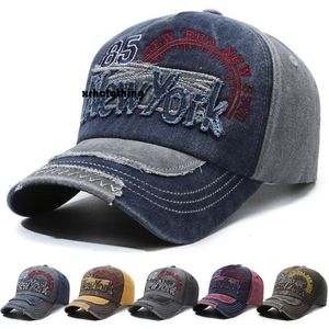 Бейсболка старые вымытые бейсбольные кепки для мужчин Женщины, весенняя и летняя буква джинсовая джинсовая шляпа, шляпы на открытом воздухе