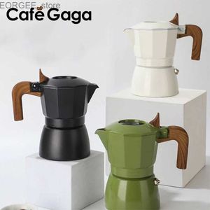 Kaffeemaschinen Doppelventil Moka CAN Espressomaschine Kubanische Herd Hochtemperaturextraktion Kaffee 100ml Outdoor Kaffeezubehör Y240403