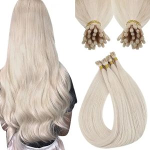 Erweiterungen Vesunny Virgin I Tipp Haarextensionen DIY Perle pro Packung Blond I Tipp Extensions Remy Human Hair Remy Fusion Hair