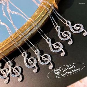 Подвесные ожерелья подвески для женщин Кубическая циркония 35 очков Примечание элегантное ожерелье музыки