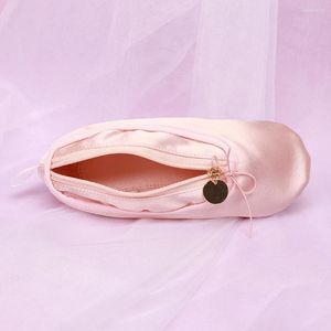 Kozmetik Çantalar Yumuşak Pembe Yaratıcı Bale Ayakkabı Makyaj Çantası Pointe Toe Dansçılar ve Sevenler İçin Depolama Depolama