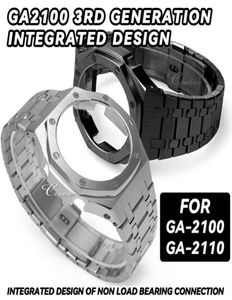 Смотреть полосы 2 -й модифицированные аксессуары 3 -го поколения для GA2100 GA 2100 2110 Металлический корпус и ремешок из нержавеющей стали Bezel Watchband4603477