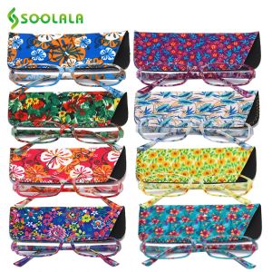 Клипы Soolala 8pcs Оптовые прямоугольные школьные очки для чтения Spring Hinge Женщины.