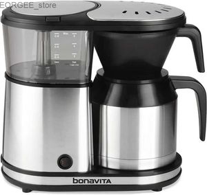 Coffee Makers Bonavita 5-cup drip coffee maker one touch pour brewing with double walled hot carat 1100 watts stainless steel Y240403