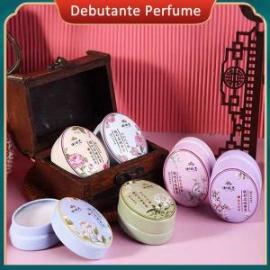 Antitranspirantes feminino perfume estilo chinês sólido perfumes avançado portátil sólido bálsamo debutante perfume fragrâncias de longa duração aroma corporal