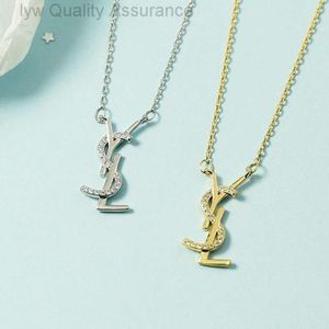 Designer Ysl necklace Internet Celebrity Best Friend Letter Necklace for Women Ysl Versatile Chinese Style Cool and Indifferent Instagram Niche Light Luxury Colla