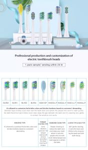 4 ПК/упаковка Электрическая зубная щетка замена головок Dupont Щиницы насыпные насадки Зубная щетка для серии Philips Sonicare HX3/6/9