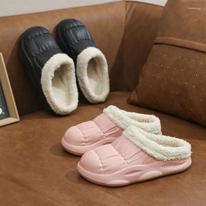 Sıradan Ayakkabı Çift Erkekler Kış Pamuk Terlik Açık Moda Sıcak Kapalı Yatak Odası Polar Peluş Kadınlar