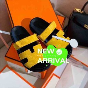 Oran Sandals Summer Leather Slippers Genuine Leather Mens Women Genuine Leather Autumn Winter Wool Rhinestone Suede Sandals Ladies Classic Open Toe