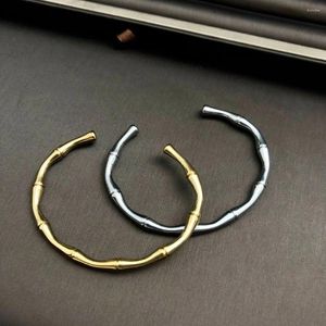 Bracciale bracciale per braccialetti di tendenza in gambo oro in acciaio inossidabile semplice in acciaio inossidabile per donne uomini romantici