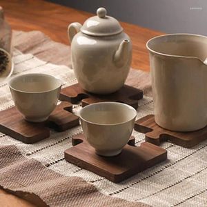 Tapetes de mesa Mold Wood Jigsaw Tea Coffee Cup de tape