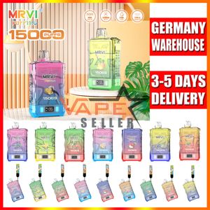 Germany Local Warehouse Vapes MRVI Puffing 15000 Puffs Disposable E Cigarette Puff 15K With Digital Screen Display Lanyard 25ml Carts Big Vapor VS IBOU Vozol