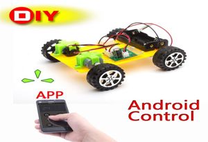 DIY Plastic Model Kit Mobile Phone Remote Control Toy Set Kids Physics Science Experiment Assembled rc cars radio control LJ2009187131041