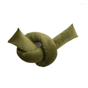 Pillow Inyahome Velvet Shaped Lambswool Knotted U-shaped Pillows Soft Home Decorative Throw Handmade Twist Plush Waist