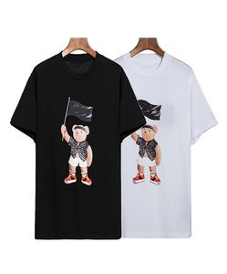 メンズデザイナーのTシャツは旗を掲げて旗を掲げて、男性と女性のユーロコードサイズイージー特大のピュアコットンTシャツSXL7891661