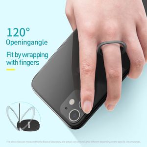 Baseus Finger Ring Holder Stand Grip 360 Degree Rotating for Mobile Phone Car Magnetic Mount Phone Back Sticker Pad Bracket Ring