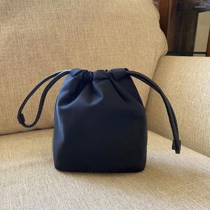 Storage Bags Nylon Makeup Bag Soft Solid Color Drawstring Cartoon