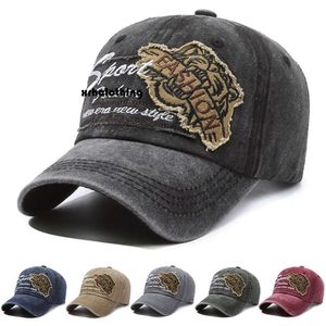 baseball cap Spring and Summer Distressed Duck Tongue Caps Embroidered with Letters, Washed Baseball Caps, Outdoor Leisure Sunshade Hat Trend