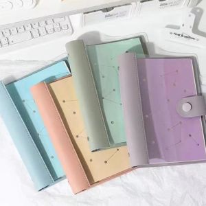 Spines A5 6RING PVC BINDER TRANSPARENT NOTBOOK Dagbok Cover Loose Leaf Note Book Planner Clip Office Supplies Agenda Stationery