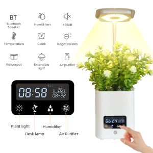 Hidroponia do jardim Sistema de cultivo Jardim de ervas internas com LED Grow Light Smart Garden Planter for Home Kitchen Automatic Timer