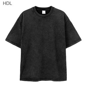 New Worm Bite Hole T-shirt Worn Out Wash Loose Round Neck Short Sleeve Tee for Men and Women