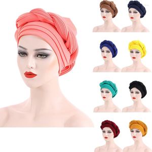 Etniska kläder nigeria afrikansk auto gele aso Oke Headtie Women Headscarf Hat Muslim Hijab Bonnet Scarf Wrap Turban Wedding Cap flah