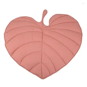 Carpets Leaf Rug Soft Cotton Floor Mat Rugs Baby Kids Bedroom Nursery Decor Carpet Blanket Living Room Home Decoration Pink