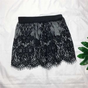 Urban Sexy Dresses Miniskirt Sexy Transparent Lace Mesh Skirt Shirt Extender Women Summer Mini Black White Short Micro Skirt Ladies Underskirt 240403