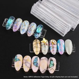 Nagelkonstverktyg klippfri dubbelsidig band transparent kristallklistermärken klistermärke Akryl Display Strip Nail Kit