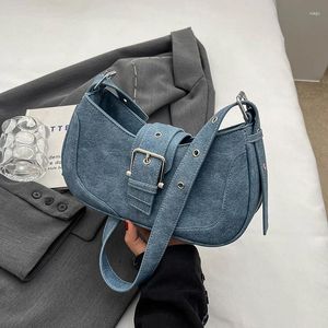 Saco de ombro de jeans de designer da moda para feminino e bolsas 2024 Ladies Crossbody Messenger Bags