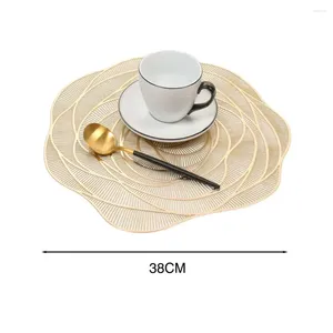 Tischmatten Bronzing Rose Design Placemat Elegante hitzebeständige nicht rutschfeste wasserdichte Isolationsmatte zum Essen