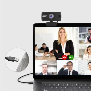 Webcam 1080P Mini Camera Full HD Webcam with Microphone 30fps USB Web Cam for Auto Focus PC Laptop Video Shooting Camera
