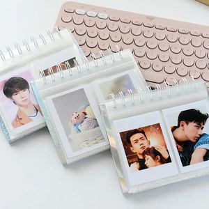 2024 Álbum de fotos em pé 3 polegadas Mini Instax Polaroid Album Desk Calendar 68 Pocket Kpop Card Holder 1. Álbum de fotos em pé