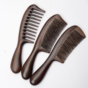 Factory direct African ebony wood skin gray wood comb wholesale makeup hair comb comb green sandalwood gift