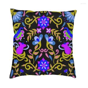 Pillow Soft Mexican Flowers Throw Case Home Decorative Custom Traditional Textile Art Cover 40x40cm Pillowcover For Sofa