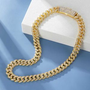 Подвесные ожерелья кубинское ожерелье пропуск алмаза тест 8-14 мм шириной Gra Moissanite Gold Serling Sier Link Chain для мужчин хип-хоп