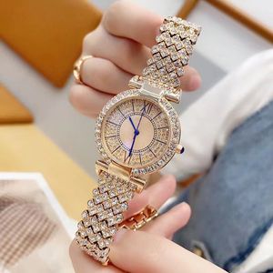 Świetna jakość designerka na rękę na rękę Kobietowe modne Diamenty z pudełkiem Lady Luksusowe tarcze 34 mm kwarcowe zegarki No581