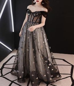 Unik design Pretty Star Prom Gown Women Offshoulders Long Evening Dress Robe de Soiree Custom Made4113465