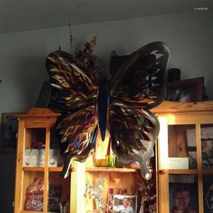 Party Decoration Metal Butterfly Wall Decor Glass Outdoor Art Sculpture Hanging Garden Decorations Gold For Home