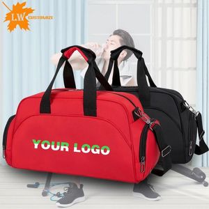 Duffel väskor Anpassa män sport Gym Bag Women Yoga Training Travel Duffle Diy Swim Fitness Weekend Printed