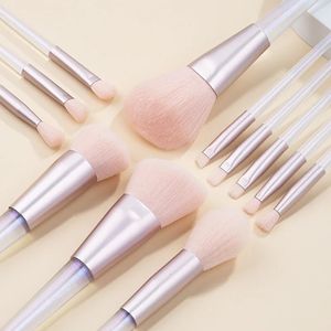 12Pcs Professional Makeup Brush Eye Shadow Foundation Powder Blush Concealer Soft Portable Beauty Cosmetics Tools 240403