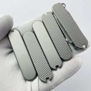 Verktyg Diy Knife Handle Material Makan Titanium Alloy Chip Modified TC4 Handle Patch för 58mm Army Folding Knife Cover Shell