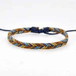 Charm Bracelets Brazilian Cotton Braid Handmade Ethnic Multicolored Wrap Woven Rope Friendship For Women Men