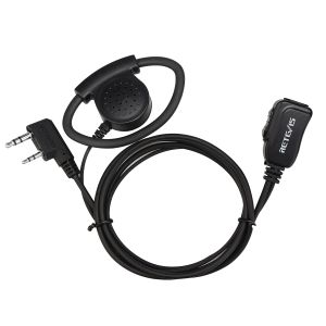 Verstellbares D-Shape Walkie Talkie Headset mit PTT und Mikrofon für Kenwood Baofeng UV5R UV82 BF888S RETEVIS H777 RT5R