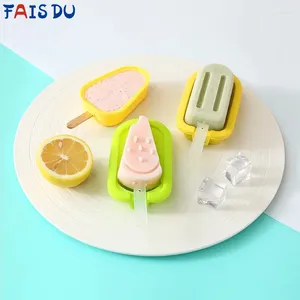 Moldes de cozimento FAIS DU Sorvete Molde de Silicone Reutilizável Picolé com Tampa DIY Caseiro Party Cube Cozinha Ferramenta