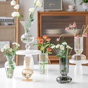 Vases Farmhouse Unique Modern Nordic Elegant Flower Vase Glass For Home Decor